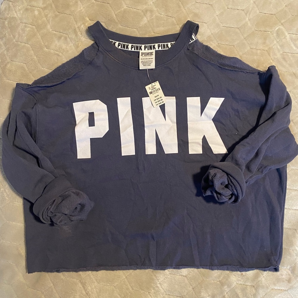 Victoria’s Secret PINK Cut out shoulder Crop pullover